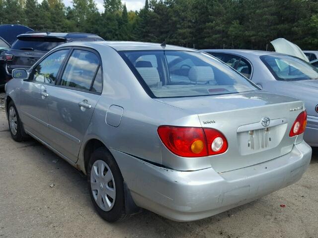 JTDBR38E142021479 - 2004 TOYOTA COROLLA SILVER photo 3