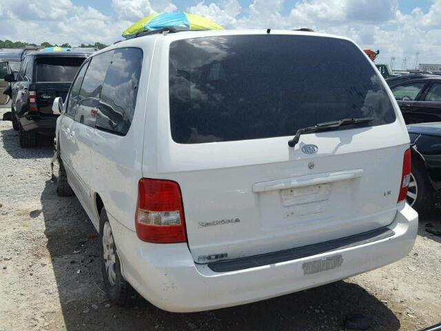 KNDUP132956742370 - 2005 KIA SEDONA EX WHITE photo 3