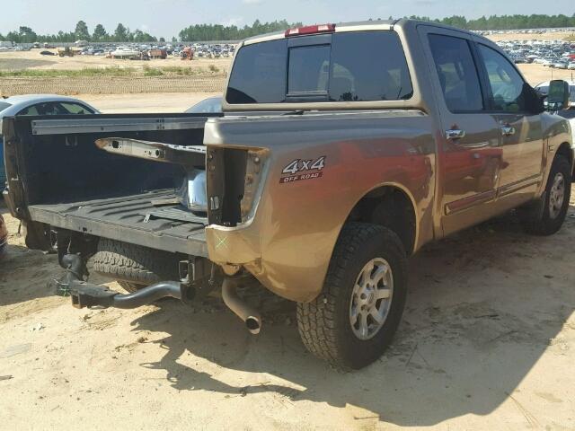 1N6AA07B04N568831 - 2004 NISSAN TITAN TAN photo 4