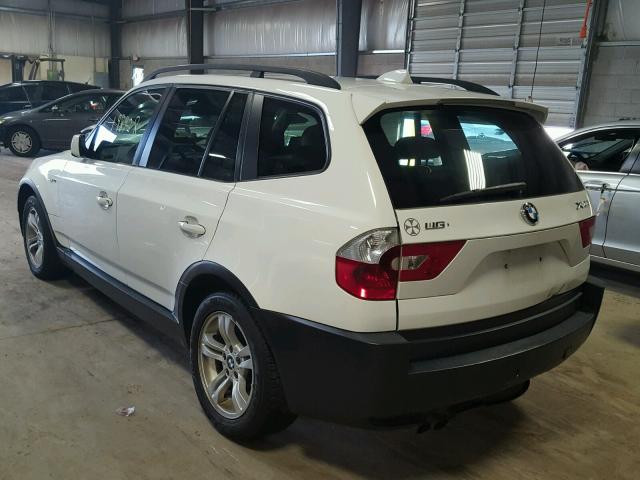 WBXPA93484WD01283 - 2004 BMW X3 3.0I WHITE photo 3