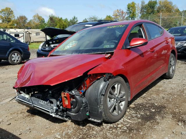 5NPD84LF8HH168601 - 2017 HYUNDAI ELANTRA SE RED photo 2