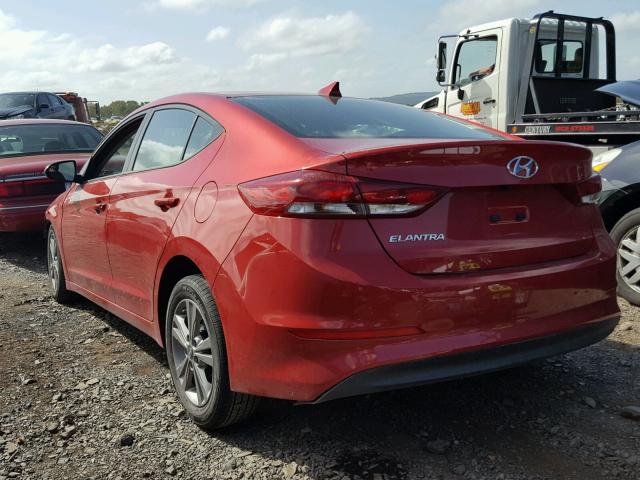 5NPD84LF8HH168601 - 2017 HYUNDAI ELANTRA SE RED photo 3