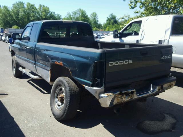 1B7KF2368WJ228902 - 1998 DODGE RAM 2500 GREEN photo 3