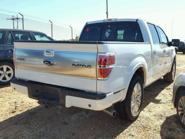 1FTFW1CT5BFC12719 - 2011 FORD F150 SUPER WHITE photo 4