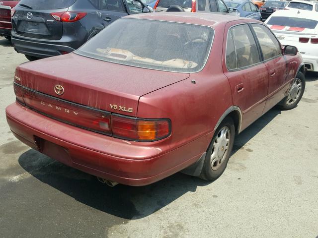 4T1VK13E5PU085767 - 1993 TOYOTA CAMRY XLE RED photo 4