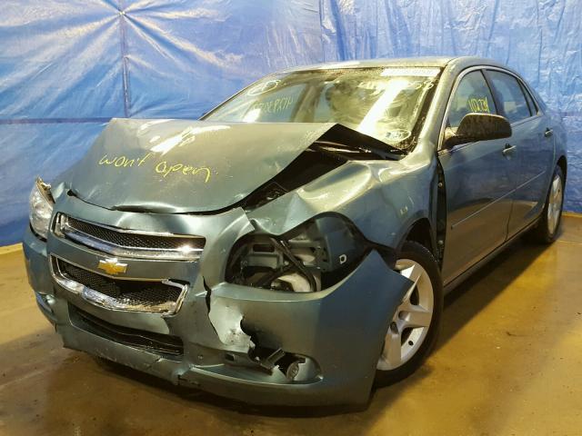 1G1ZG57B69F242348 - 2009 CHEVROLET MALIBU LS GREEN photo 2