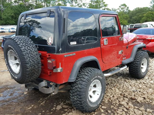 2BCCV8112JB527303 - 1988 JEEP WRANGLER RED photo 4