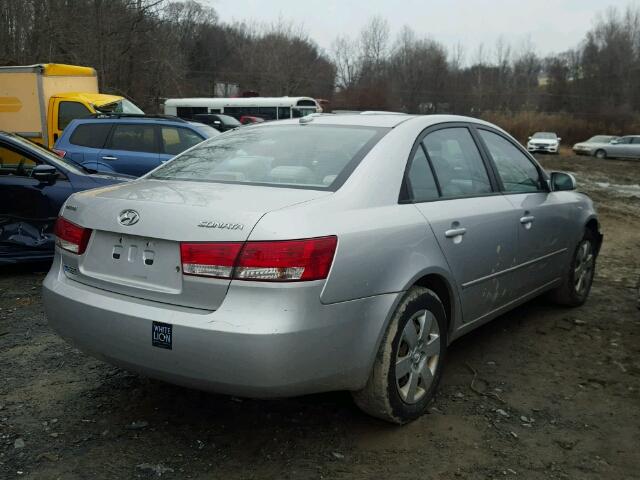 5NPET46C08H387816 - 2008 HYUNDAI SONATA GLS SILVER photo 4