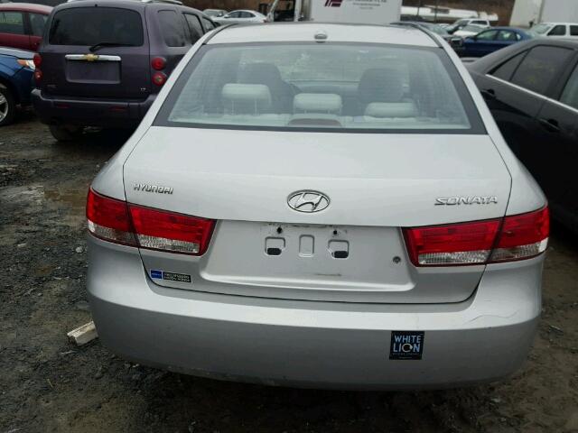 5NPET46C08H387816 - 2008 HYUNDAI SONATA GLS SILVER photo 9