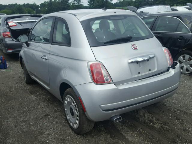 3C3CFFAR4DT634131 - 2013 FIAT 500 POP SILVER photo 3