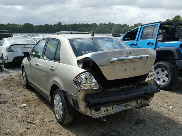 3N1BC11E49L440404 - 2009 NISSAN VERSA BEIGE photo 3