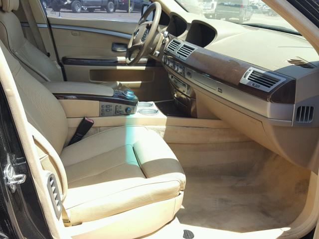 WBAHL83596DT06032 - 2006 BMW 750 I BLACK photo 5