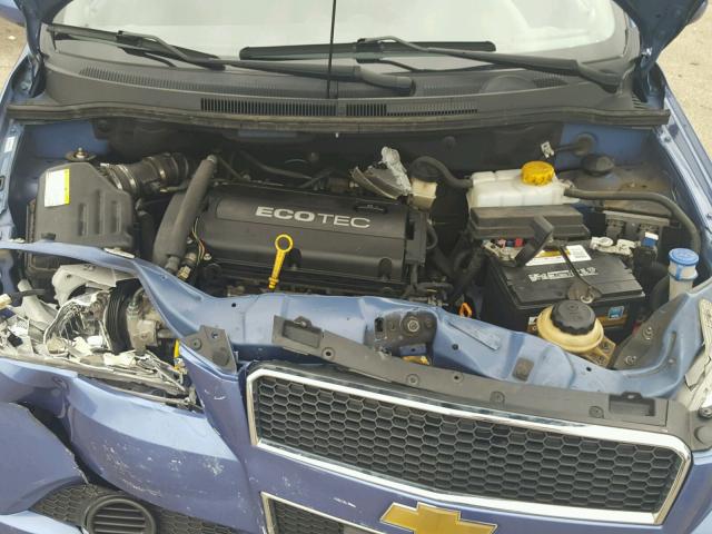 KL1TD66E39B317691 - 2009 CHEVROLET AVEO LS BLUE photo 7