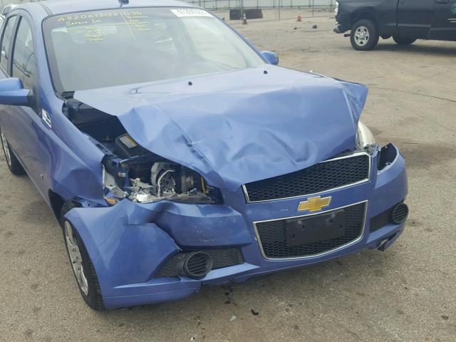 KL1TD66E39B317691 - 2009 CHEVROLET AVEO LS BLUE photo 9