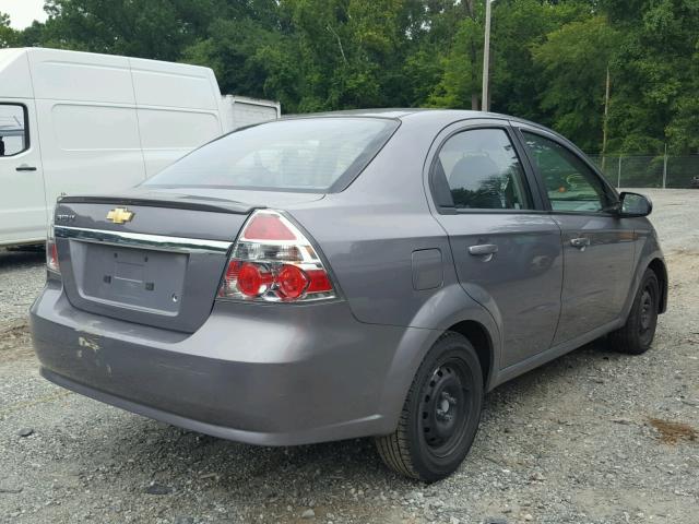 KL1TD5DE8BB256325 - 2011 CHEVROLET AVEO LS SILVER photo 4