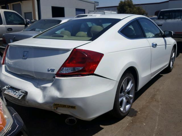 1HGCS2B89CA001346 - 2012 HONDA ACCORD EXL WHITE photo 4