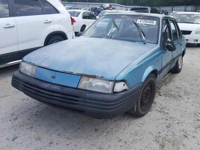 1G1JC5443P7180249 - 1993 CHEVROLET CAVALIER V BLUE photo 2