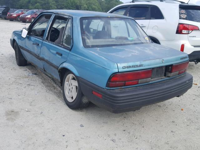 1G1JC5443P7180249 - 1993 CHEVROLET CAVALIER V BLUE photo 3