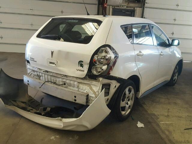 5Y2SP67819Z453345 - 2009 PONTIAC VIBE WHITE photo 4