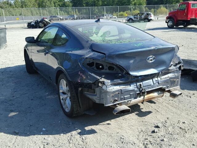 KMHHT6KD7DU088987 - 2013 HYUNDAI GENESIS CO BLUE photo 3