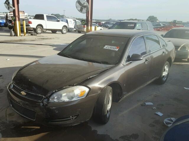 2G1WB58K189150698 - 2008 CHEVROLET IMPALA LS BROWN photo 2