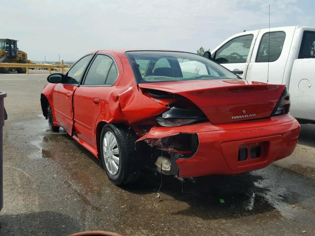 1G2NF52F04M615721 - 2004 PONTIAC GRAND AM S 红色 照片 3