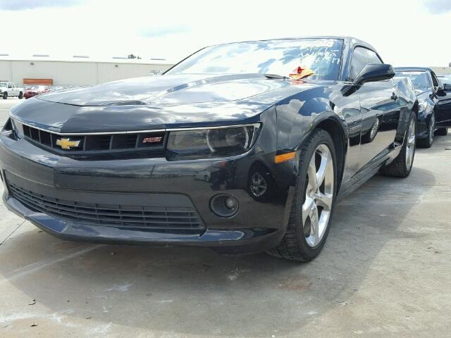 2G1FC1E36E9205628 - 2014 CHEVROLET CAMARO BLACK photo 2