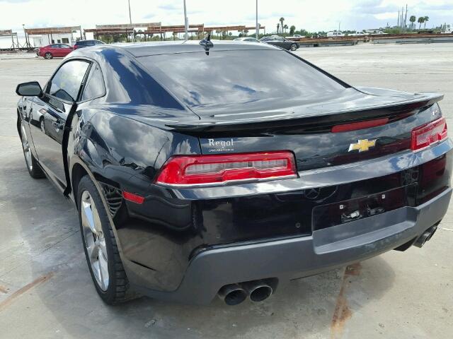 2G1FC1E36E9205628 - 2014 CHEVROLET CAMARO BLACK photo 3