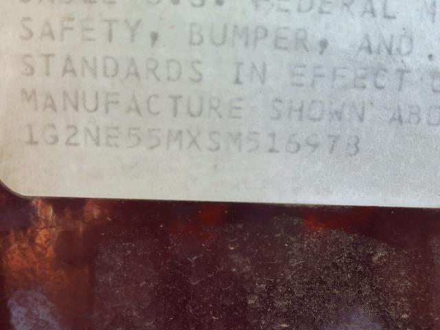 1G2NE55MXSM516978 - 1995 PONTIAC GRAND AM S იასამნისფერი ფოტო 10