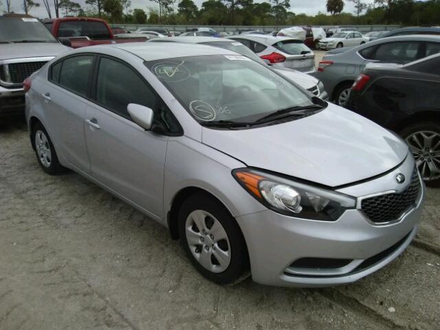 KNAFK4A66G5588155 - 2016 KIA FORTE SILVER photo 1