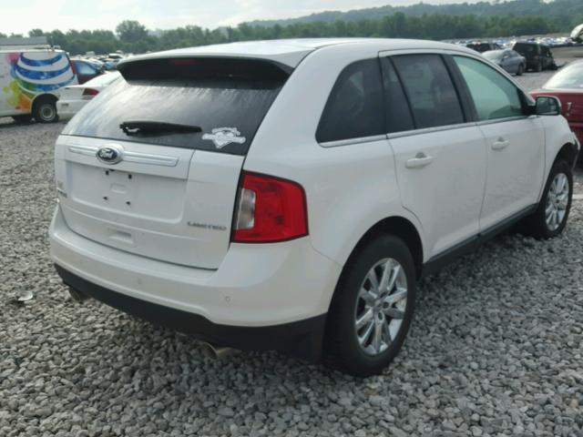 2FMDK3KC2DBB63608 - 2013 FORD EDGE LIMIT WHITE photo 4