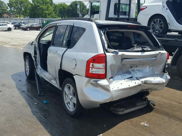 1J8FT47W08D628592 - 2008 JEEP COMPASS SP SILVER photo 3