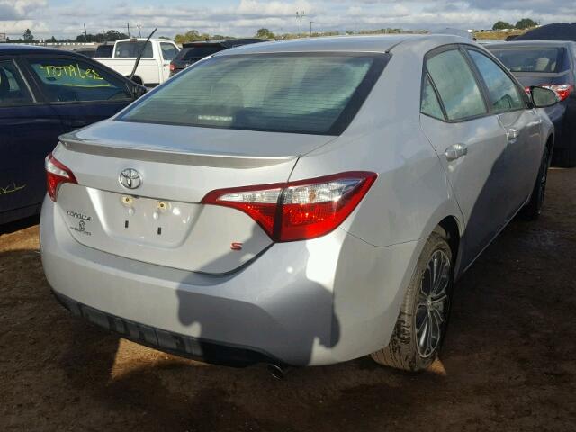 5YFBURHE7EP160505 - 2014 TOYOTA COROLLA SILVER photo 4