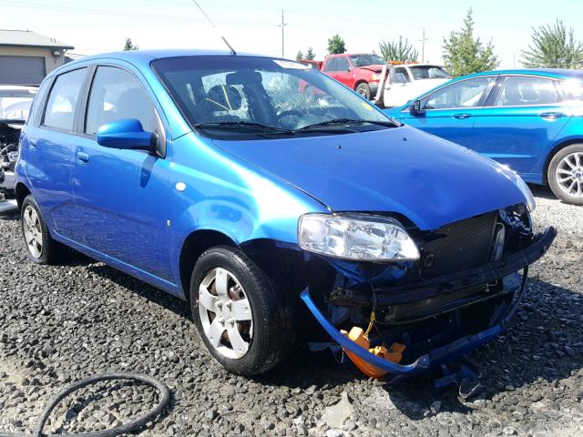 KL1TD66647B714591 - 2007 CHEVROLET AVEO BASE Niebieski zdjęcie 1