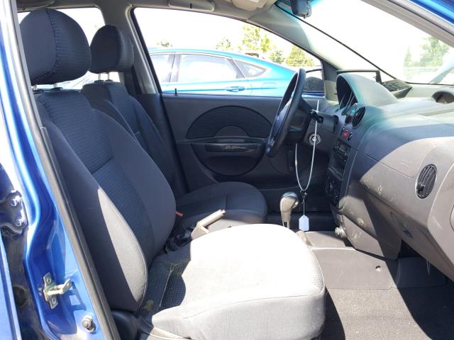 KL1TD66647B714591 - 2007 CHEVROLET AVEO BASE Niebieski zdjęcie 5