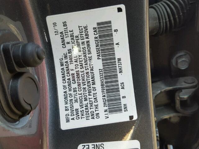 2HGFA1F69BH533232 - 2011 HONDA CIVIC LX-S Boz foto 10