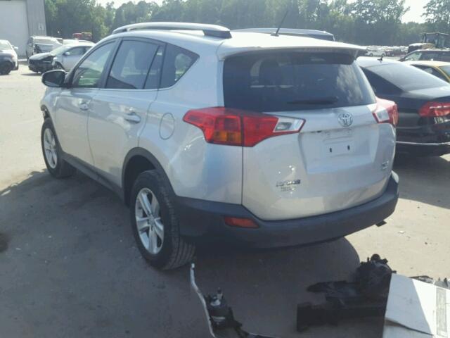 2T3RFREV2DW032979 - 2013 TOYOTA RAV4 XLE SILVER photo 3