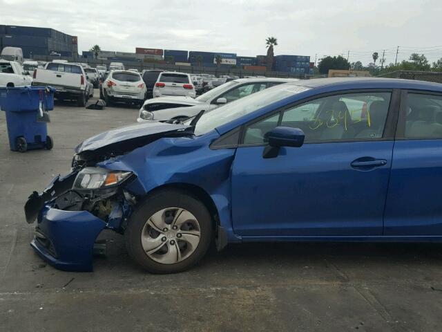 2HGFB2F51FH517638 - 2015 HONDA CIVIC LX BLUE photo 9