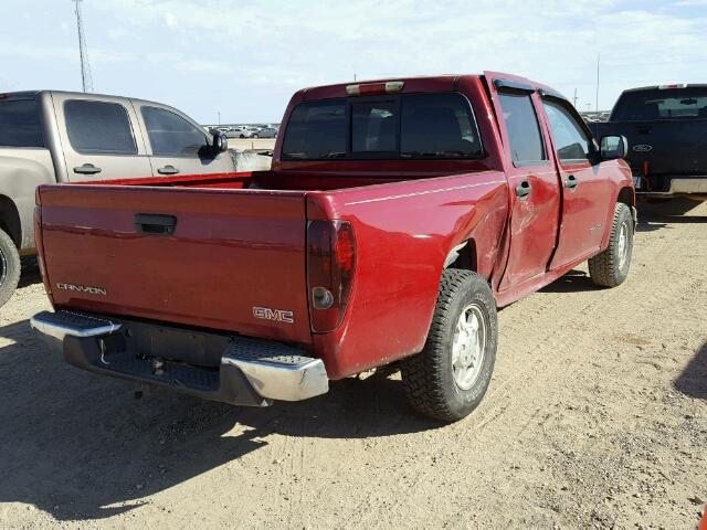 1GTCS136148124508 - 2004 GMC CANYON RED photo 4