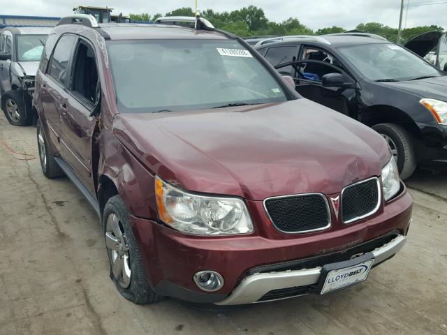 2CKDL73F076019885 - 2007 PONTIAC TORRENT MAROON photo 9