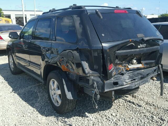 1J8GS48K28C175309 - 2008 JEEP GRAND CHER BLACK photo 3