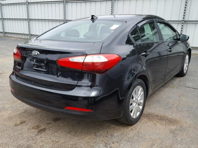 KNAFX4A69E5126140 - 2014 KIA FORTE LX BLACK photo 4