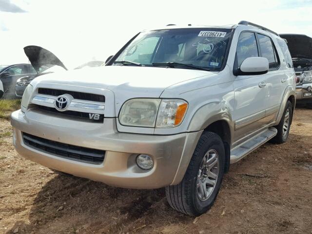 5TDZT38A76S272693 - 2006 TOYOTA SEQUOIA WHITE photo 2