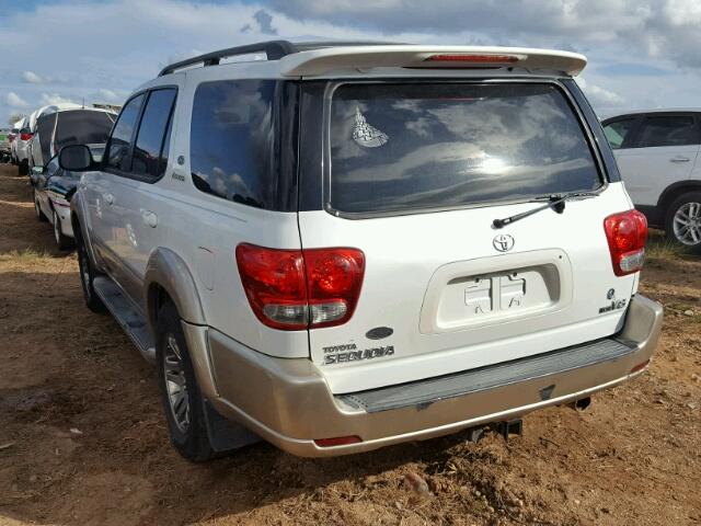 5TDZT38A76S272693 - 2006 TOYOTA SEQUOIA WHITE photo 3