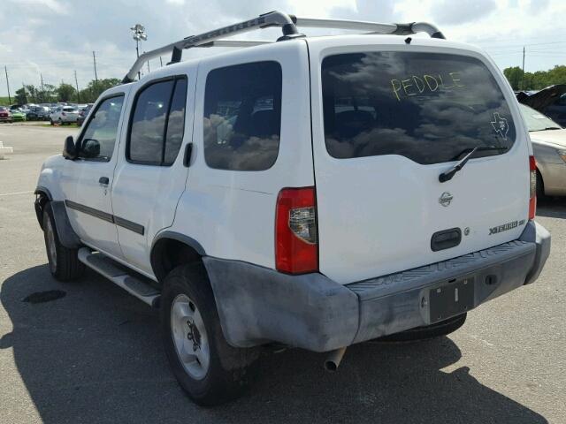 5N1ED28T21C536626 - 2001 NISSAN XTERRA XE WHITE photo 3