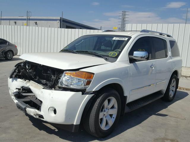 5N1AA0ND9AN622299 - 2010 NISSAN ARMADA SE WHITE photo 2