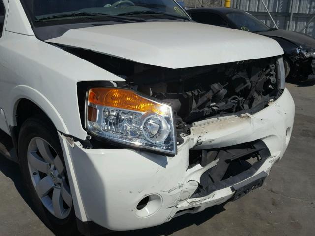 5N1AA0ND9AN622299 - 2010 NISSAN ARMADA SE WHITE photo 9