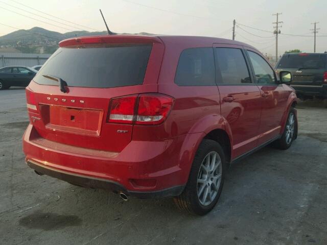 3C4PDDEG8JT296390 - 2018 DODGE JOURNEY GT RED photo 4