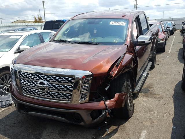 1N6AA1E58HN501886 - 2017 NISSAN TITAN SV BROWN photo 2