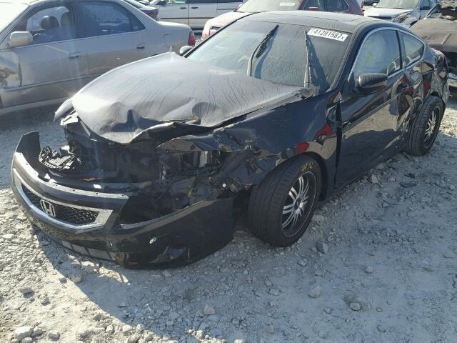 1HGCS12868A023113 - 2008 HONDA ACCORD BLACK photo 2